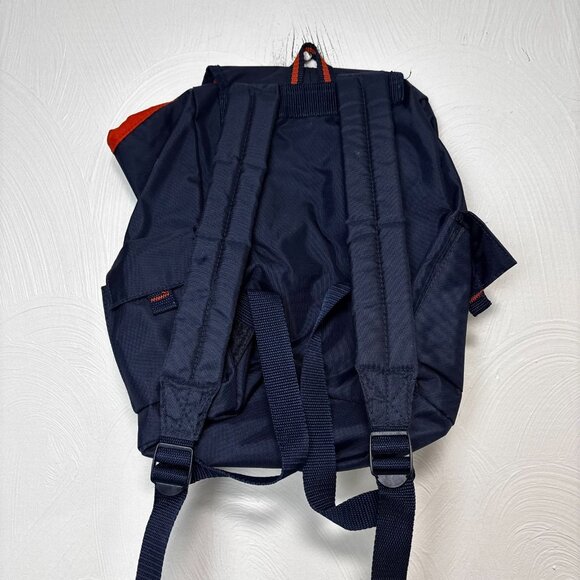 Eastsport Navy Blue Backpack Orange Lining 14" Tall Multiple Pockets Adjustable - Picture 4 of 5